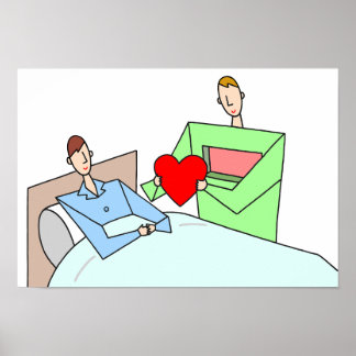 Póster Regalo de amor. Trasplante de corazón.