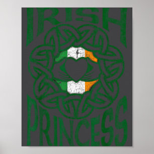 Póster Regalo de anillo Claddagh de nudo celta de princes