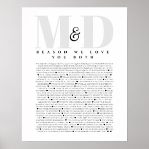 Póster Regalo de aniversario de boda para padres y amigos