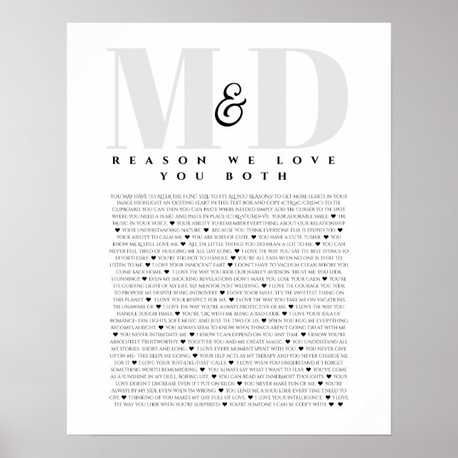Póster Regalo de aniversario de boda para padres y amigos (Frente)