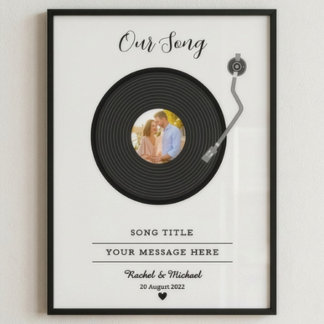 Póster Regalo de aniversario de foto de pareja personaliz