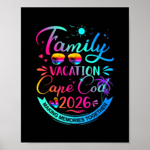Póster Regalo de árbol de palma de vacaciones familiares