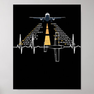 Póster Regalo de avión de cadete fonético Aphabet Pilot