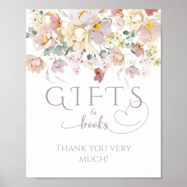 Póster Regalo de Baby Shower de Spring Wildflower Purple  (Frente)