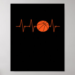 Póster Regalo de baloncesto Heartbeat Bball