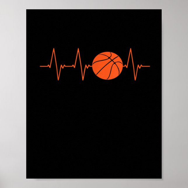 Póster Regalo de baloncesto Heartbeat Bball (Frente)