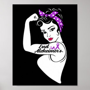 Póster Regalo de bandana para mujeres con cinta morada fu