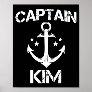Póster Regalo de barco del nombre del cumpleaños divertid