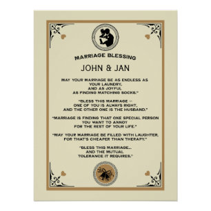 Póster Regalo de bendición de matrimonio