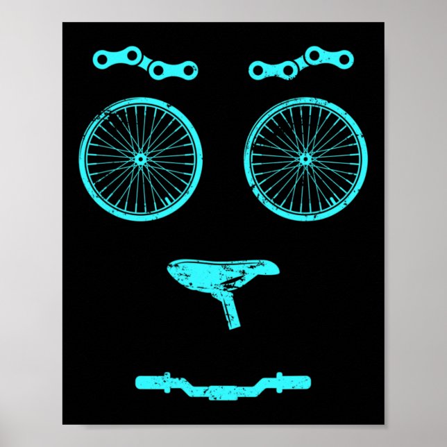 Póster Regalo de bicicleta de montaña para ciclista (Frente)
