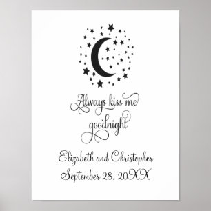 Póster Regalo de Boda Siempre Bésame de Buena Noche
