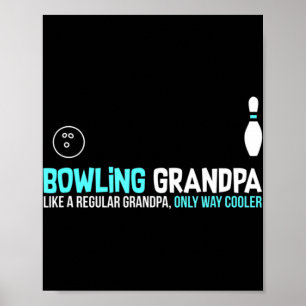 Póster Regalo de Bowling Grandpa Fun Cute League