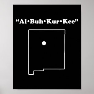Póster Regalo de broma fonética divertida de Albuquerque