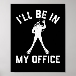 Póster Regalo de buceo Scuba para hombres Gracioso Buceo