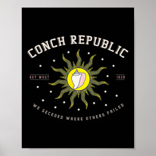 Póster Regalo de buceo y pesca de la República Conch de K