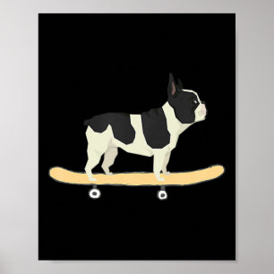 Póster Regalo de cachorro de Bulldog Francés haciendo ska