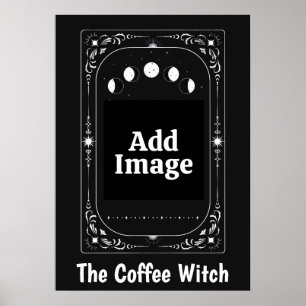 Póster Regalo de Café Personalizado Bruja Tarot Celestial