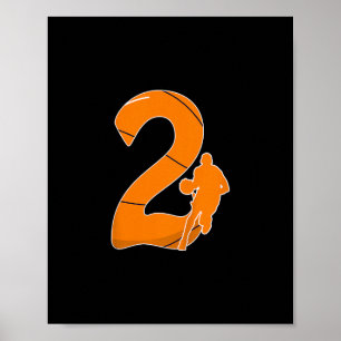 Póster Regalo de calavera para el segundo cumpleaños de n