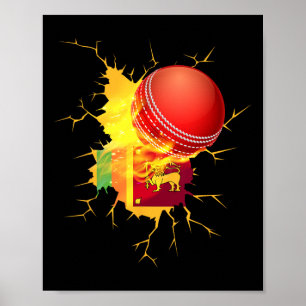 Póster Regalo de camiseta de cricket de Sri Lanka