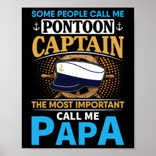 Póster Regalo de Capitán de Lancha Pontón para Abuelo Pap