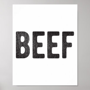 Póster Regalo De Carne Para Hombres Amantes De Carne Bbq