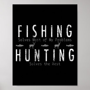 Póster Regalo de caza de pesca Caza