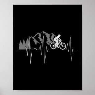 Póster Regalo de ciclista de latido de bicicleta de monta