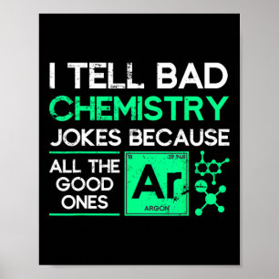 Póster Regalo de ciencia divertido profesor de química Qu
