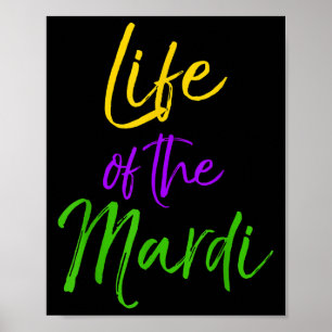Póster Regalo de cita de Mardi Gras Fiesta juego de palab