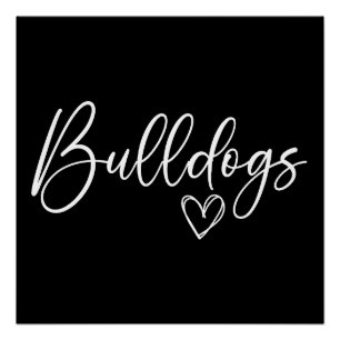 Póster Regalo de cita divertida para dueños de Bulldogs q