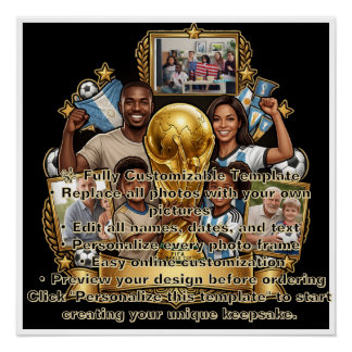 Póster Regalo de Colaje de Fotos Personalizado para Papá