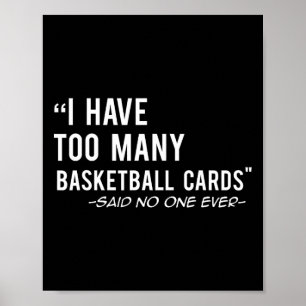 Póster Regalo de coleccionista de tarjetas de baloncesto