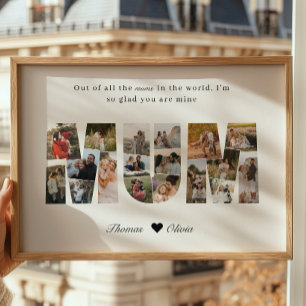 Póster Regalo de collage de fotos de mamá 20 para el día 