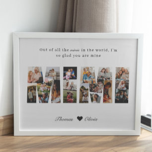 Póster Regalo de collage de fotos de Mimi 18 para el Día