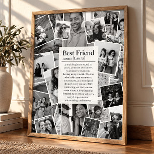 Póster Regalo de collage de fotos para la definición de m
