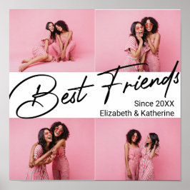 Póster Regalo de Collage de fotos para los mejores amigos