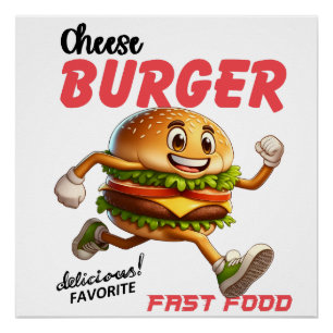 Póster Regalo de comida   Burger Shirt divertida   Hambur