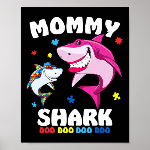 Póster Regalo de concientización de la mami Sharm Autism 