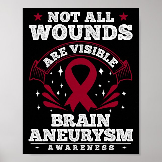 Póster Regalo de concientización sobre aneurisma cerebral (Frente)