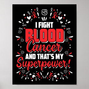 Póster Regalo de concientización sobre el cáncer de sangr