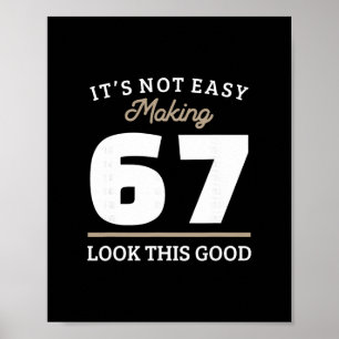 Póster Regalo de cumpleaños 67 67 años