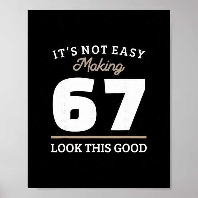 Póster Regalo de cumpleaños 67 67 años (Frente)