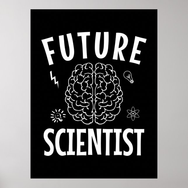 Póster Regalo de cumpleaños | Científico futuro (Frente)
