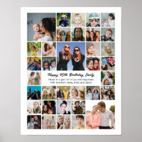 Regalo de cumpleaños con collage de fotos personal
