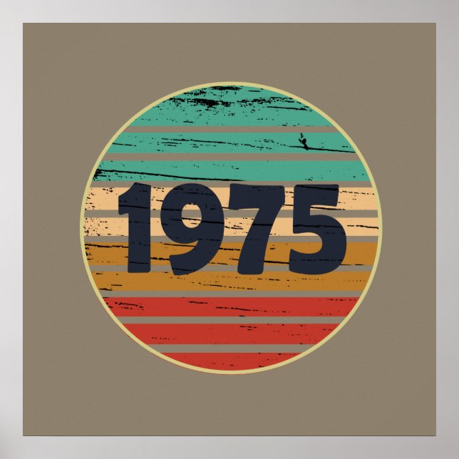 Póster Regalo de cumpleaños de 1975 vintage (Frente)