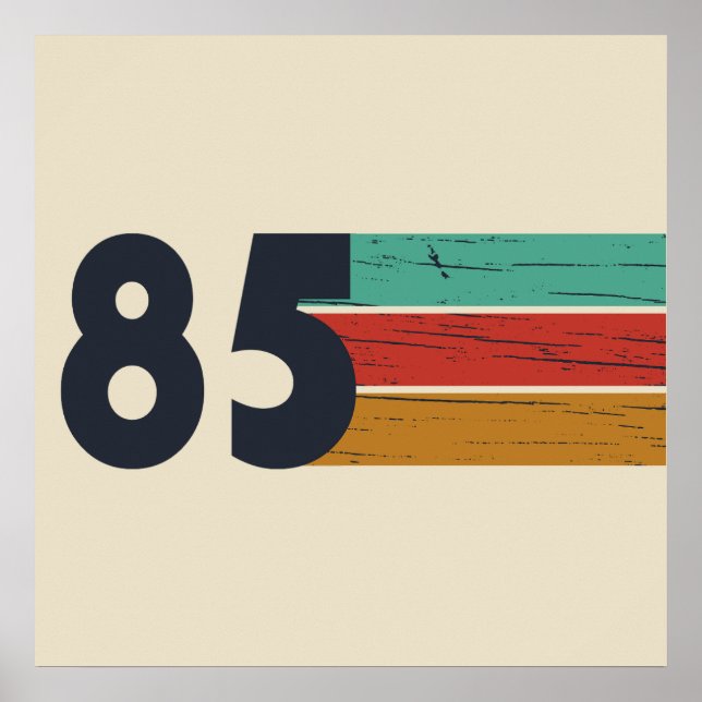 Póster Regalo de cumpleaños de 1985 vintage (Frente)