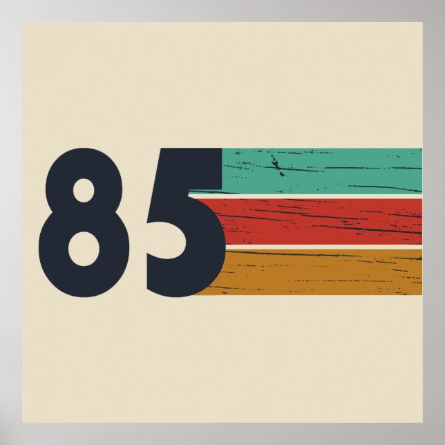 Póster Regalo de cumpleaños de 1985 vintage (Frente)