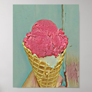 Póster Regalo de cumpleaños de helados
