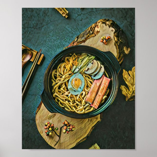 Póster Regalo de cumpleaños de Ramen (Frente)