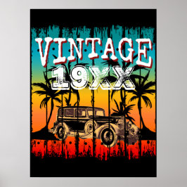 PÓSTER REGALO DE CUMPLEAÑOS DE VINTAJE PERSONALIZADO